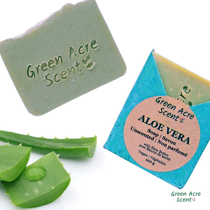 Aloe Vera Natural Soap Bar - Vegan Unscented - Right Soap